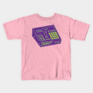 Beat Maker (Android Green Lines + Rebecca Purple Drop Shadow) Analog / Music Kids T-Shirt